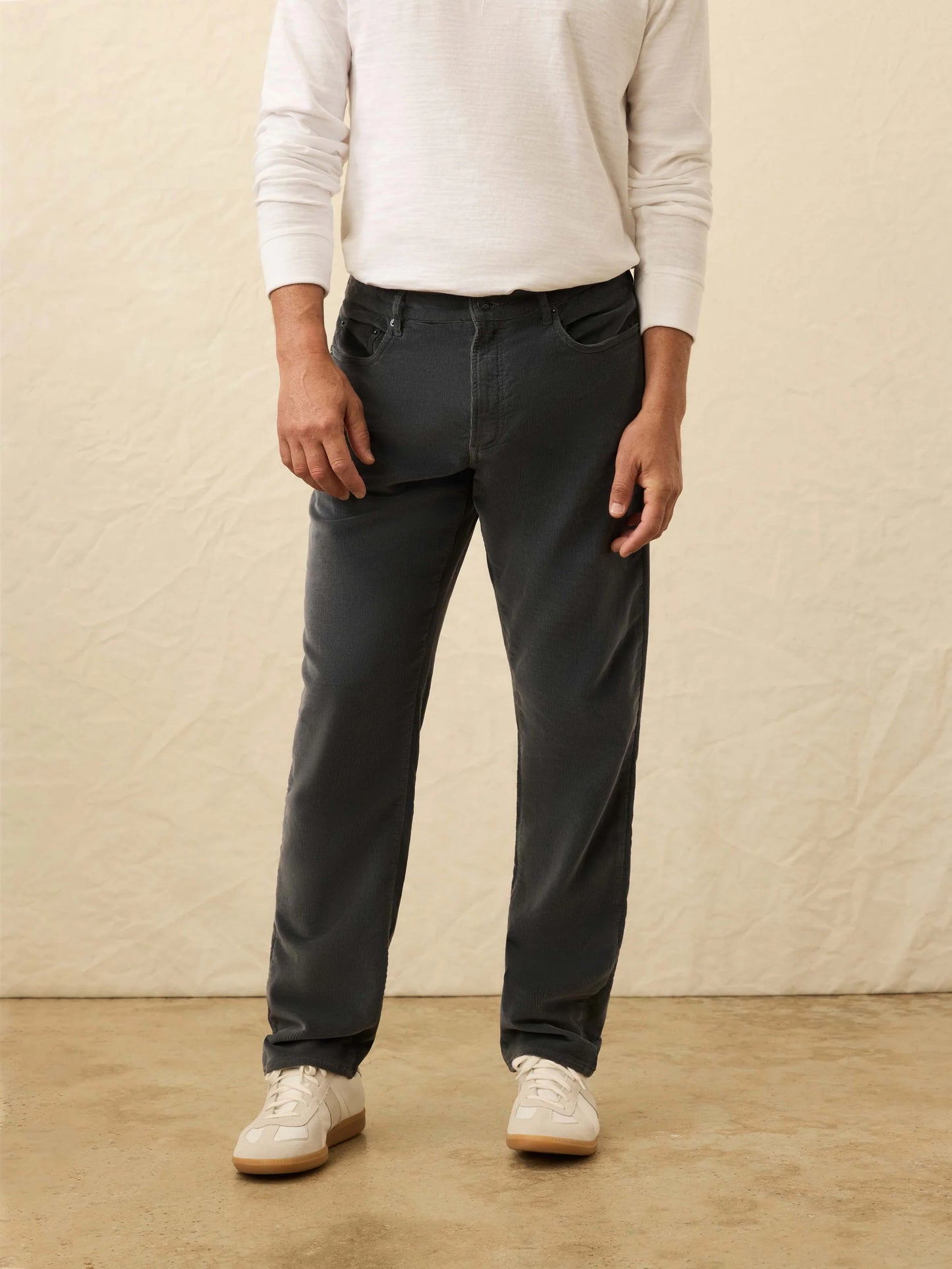 Stretch Terry Cord Five-Pocket Pant | Steel River