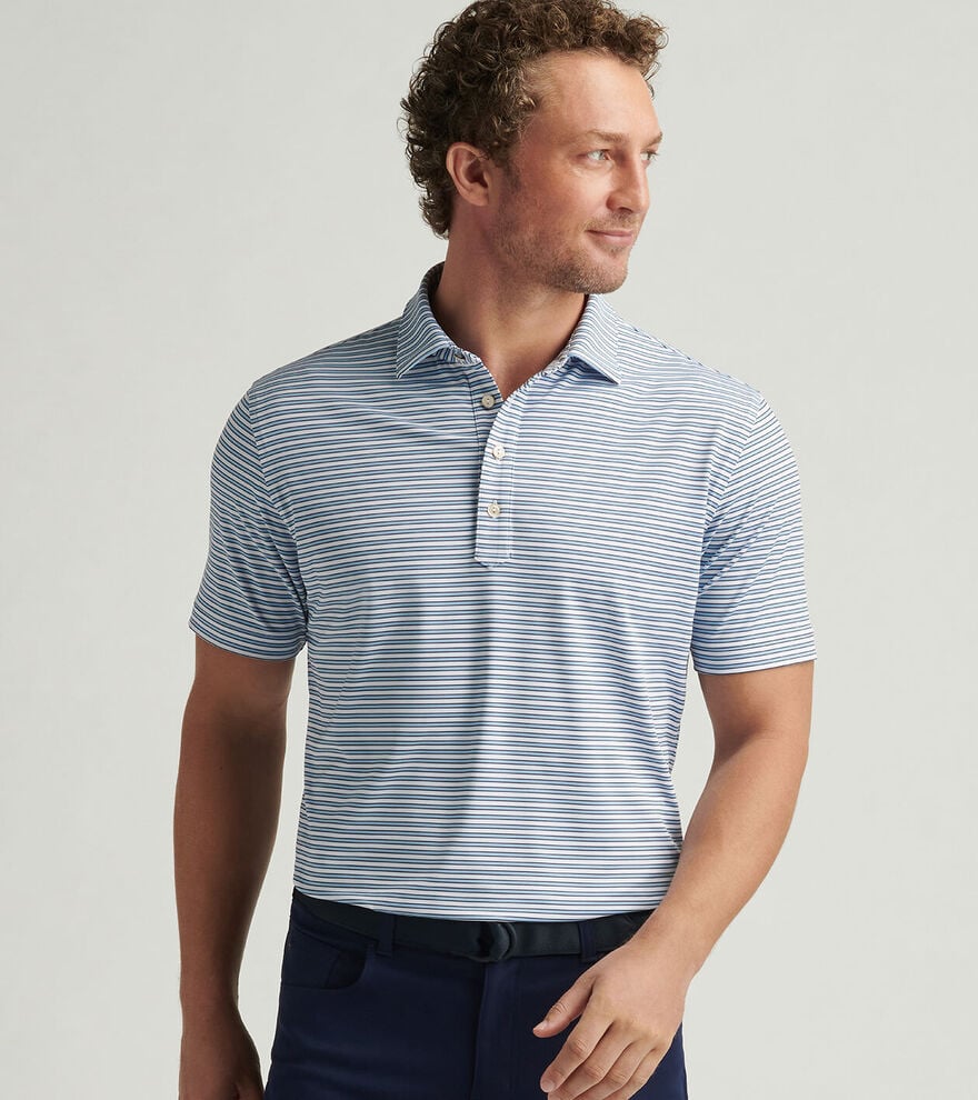 Lane Perf Jersey Polo | White