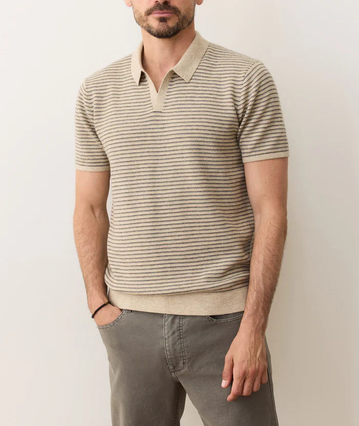 Liam Sweater Polo | Natural/Charcoal
