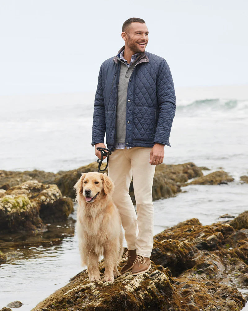 Juno Quilted Snap Jacket | Navy
