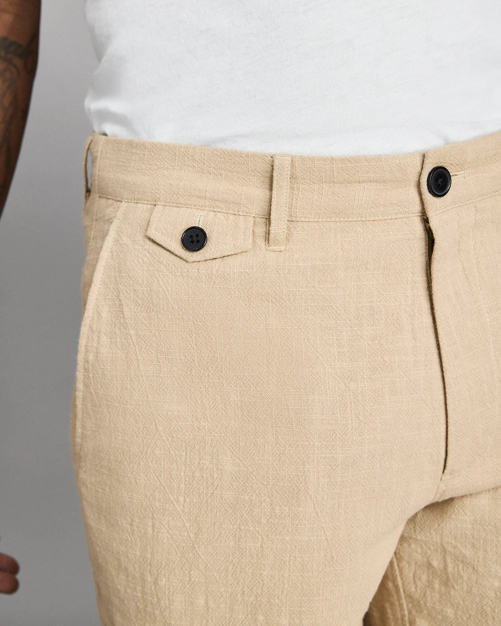 Slub Cotton Moore Short | Khaki