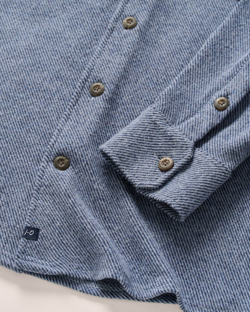 Carl Stretch Knit Flannel Lodge Shirt | Laguna Blue