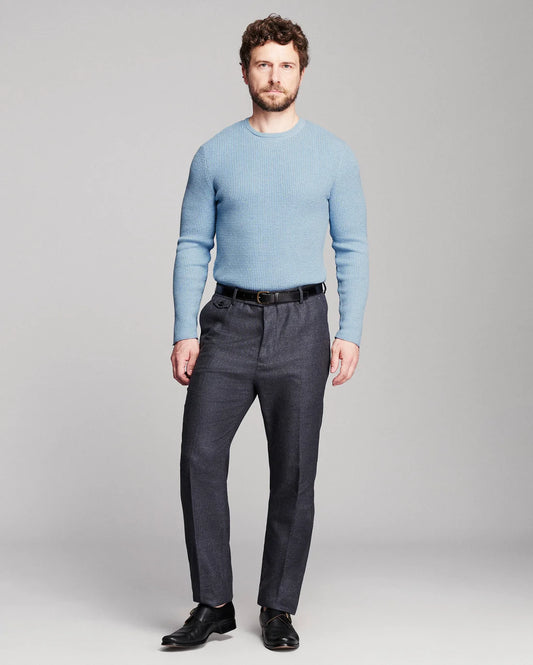 Martin Mini Waffle Crew | Chambray Blue Heather