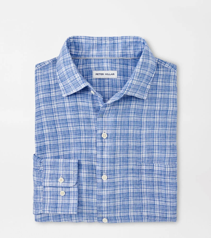 Chilwa Linen Shirt | Blue Poppy