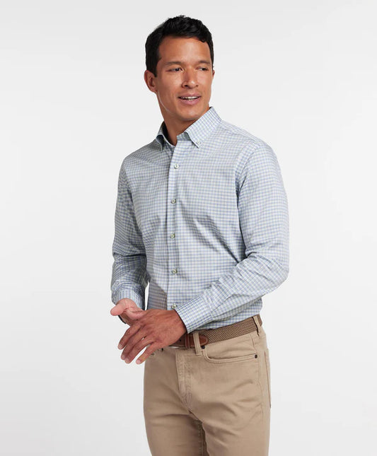 Sage & Blue Twill Check Sport Shirt