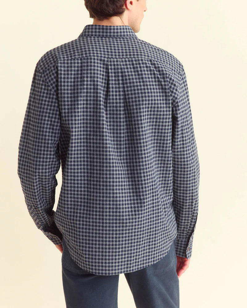 Plaid Check Hutcheson Sport Shirt | Navy/Grey