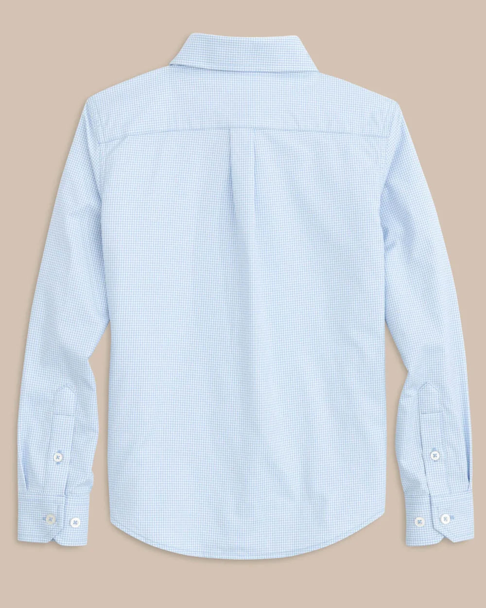 Boys Mini Gingham Sportshirt | Tide Blue