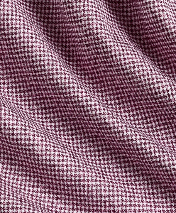 Check Knit Sport Shirt | Merlot & White