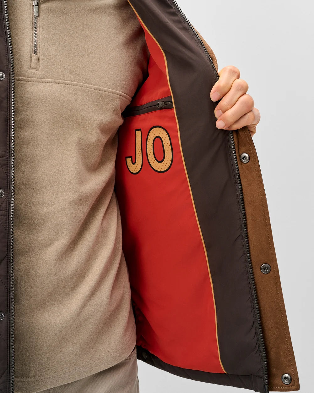 Juno Quilted Snap Jacket | Cocoa