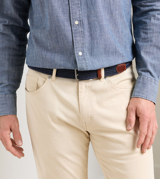 Waxed Braided Belt | Navy