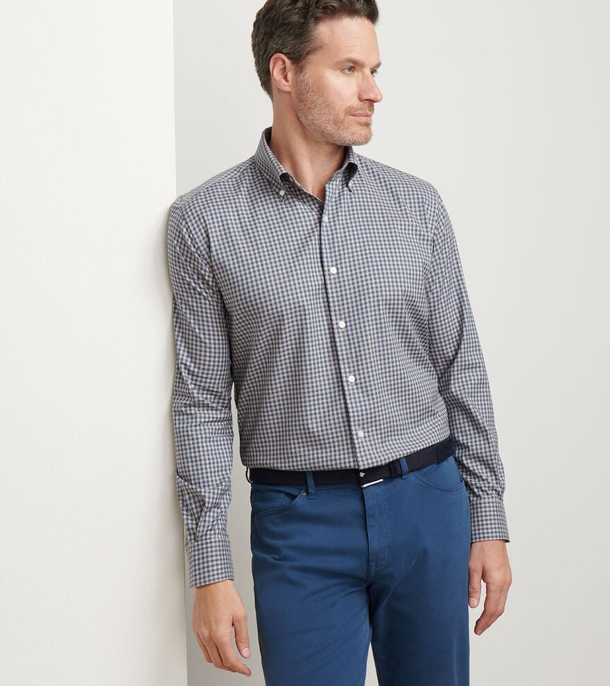 Conway Crown Lite Cotton-Stretch Sport Shirt | Poplar Brown