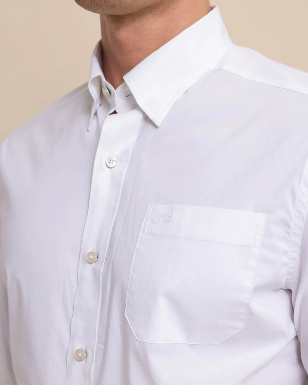 Charleston Overbrook Solid Sportshirt | White