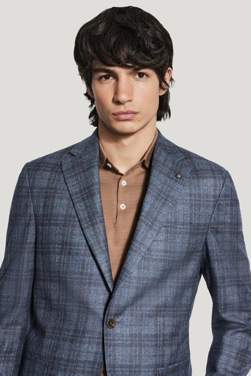 Conway Blazer | Blue & Brown