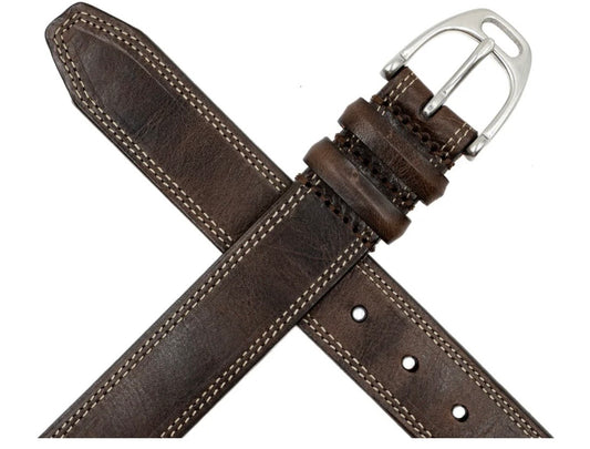 Derby Saddle Leather Belt | Walnut