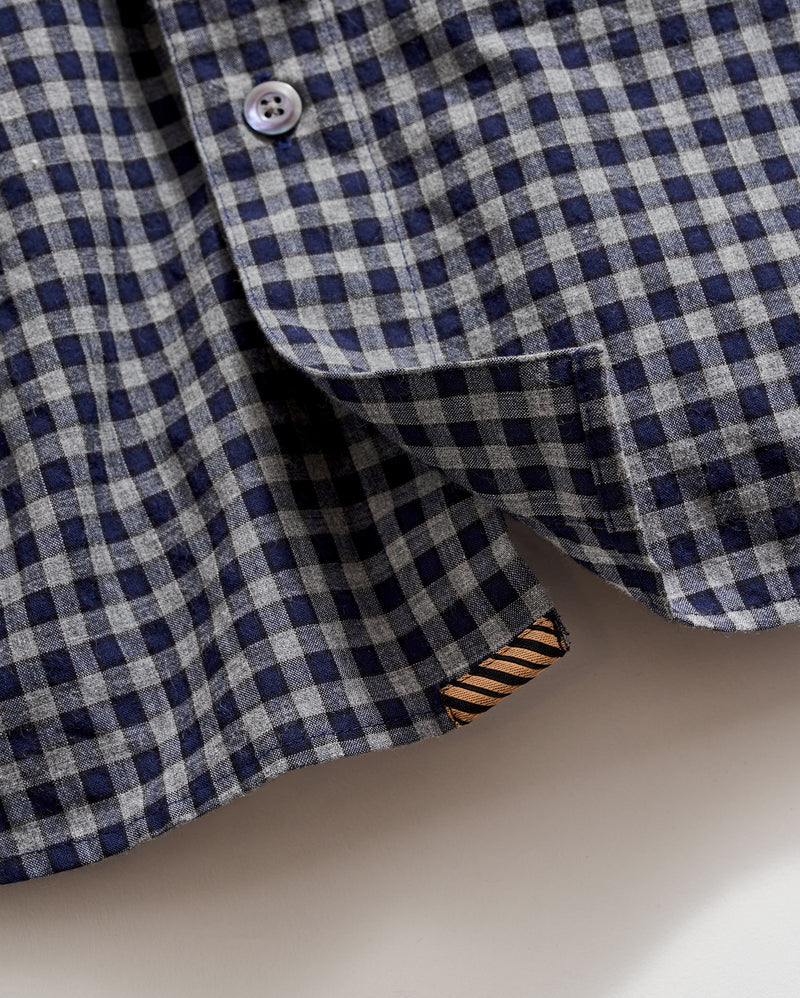 Plaid Check Hutcheson Sport Shirt | Navy/Grey