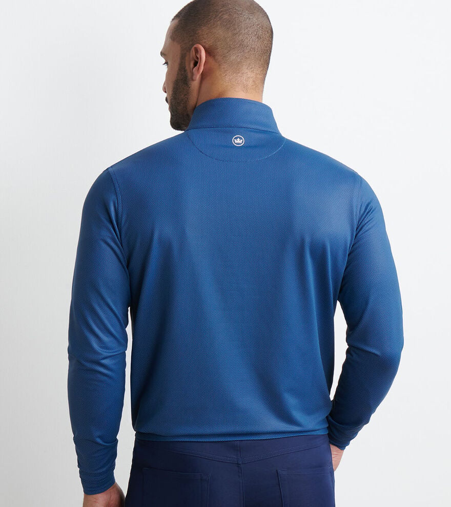 Perth Birdseye Performance 1/4 Zip | Blue Haze