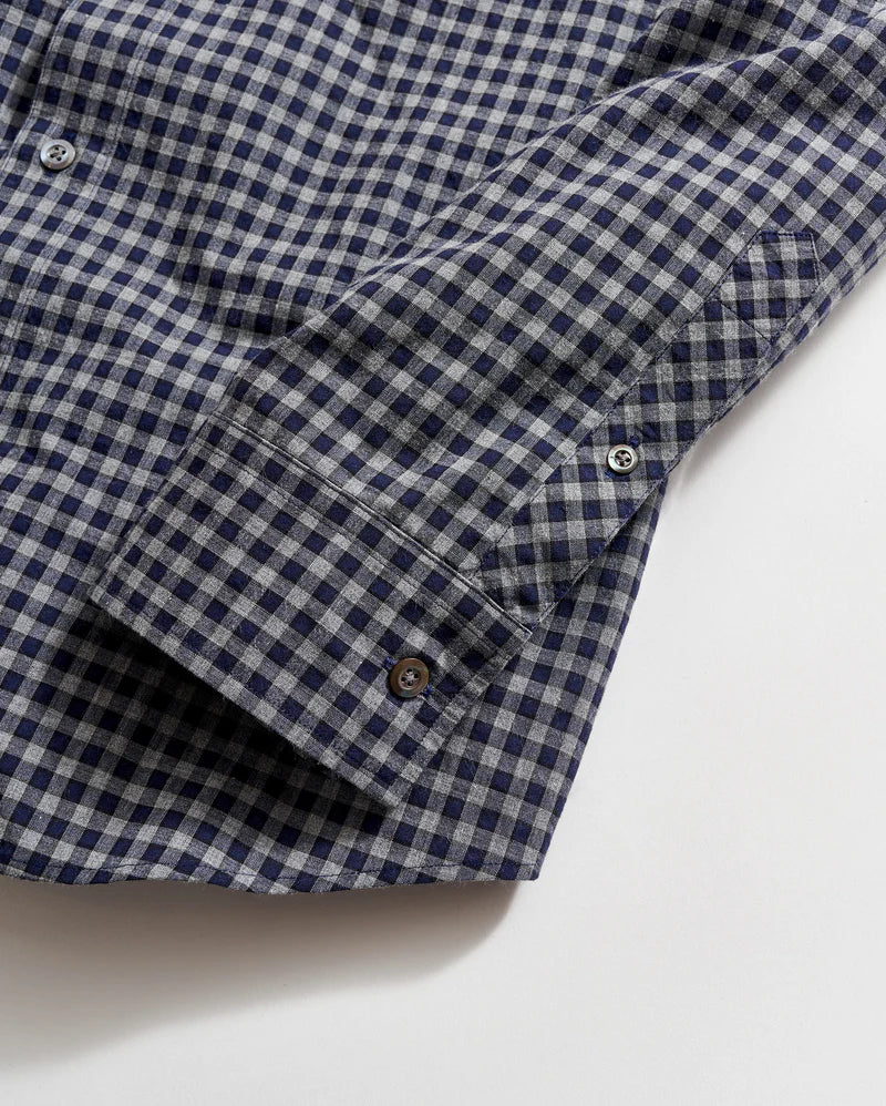 Plaid Check Hutcheson Sport Shirt | Navy/Grey