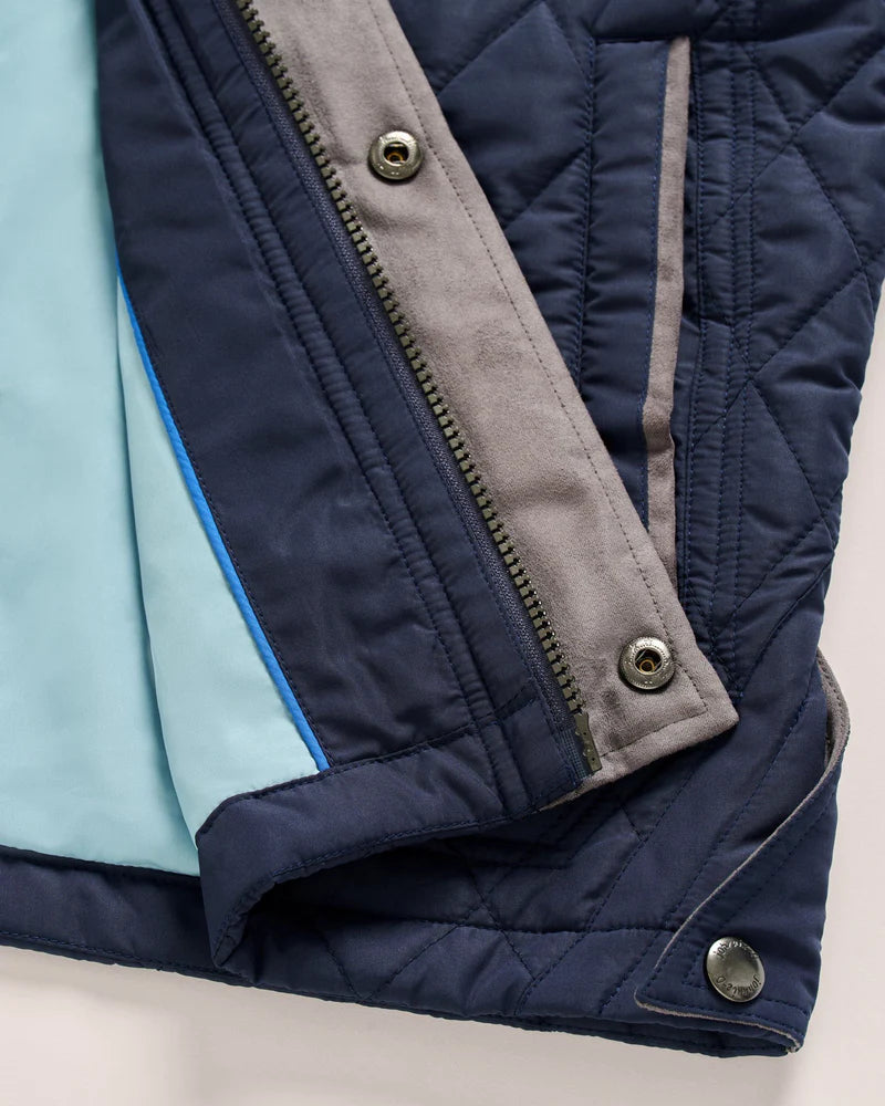 Juno Quilted Snap Jacket | Navy