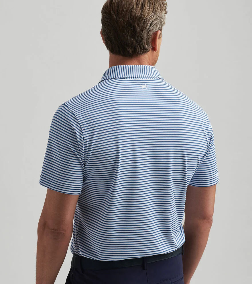 Tempo Perf Polo | White/Ocean Blue