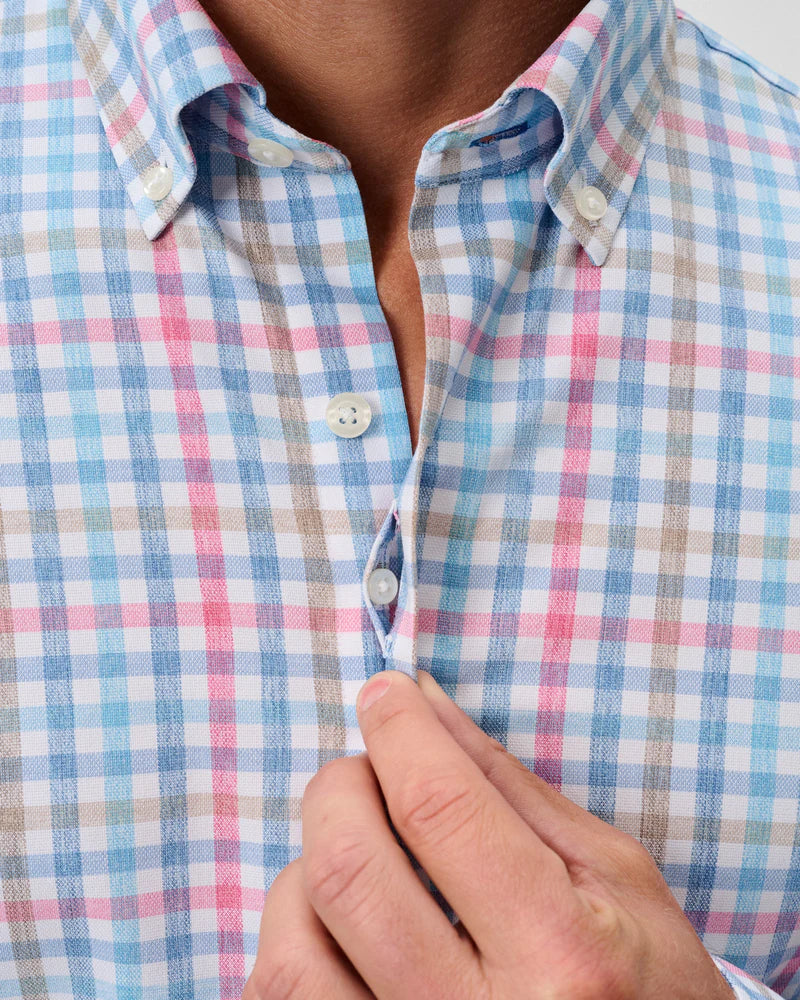 Yosef Perf Button Down Shirt | Navy