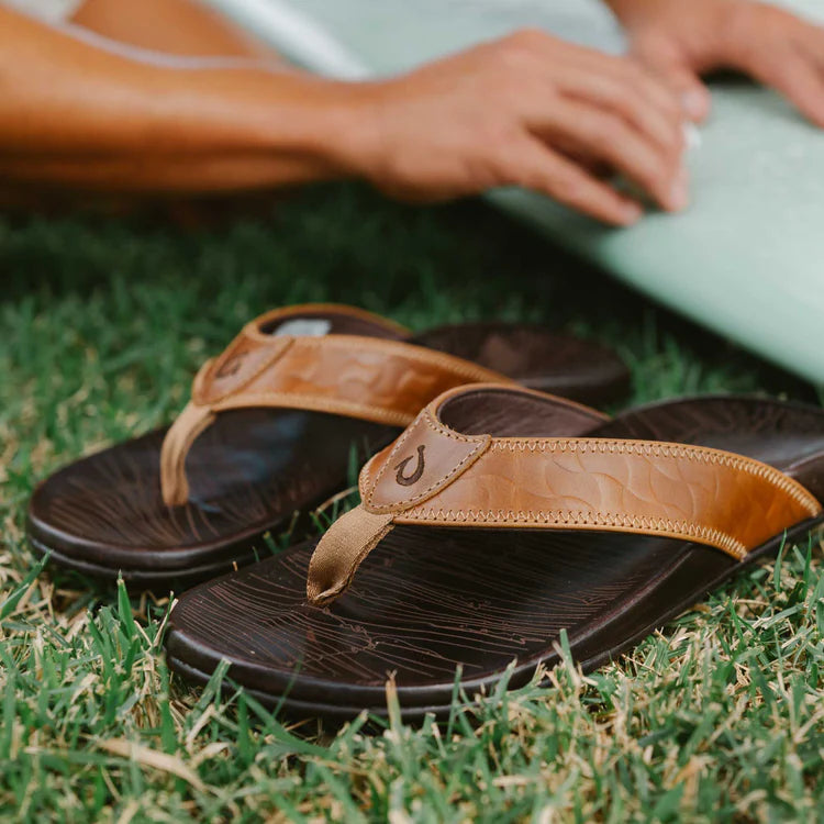 Hikianalia Flip Flop | Tan/Dark Java