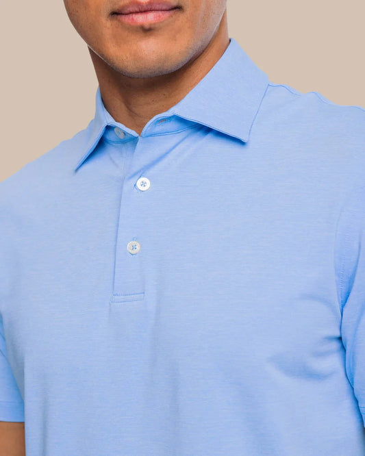 Brrr-eeze Heather Perf Polo | Heather Ocean Channel
