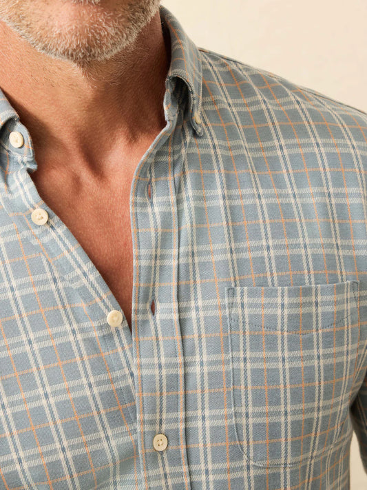 Coastline Knit Shirt | Autumn Storm Plaid