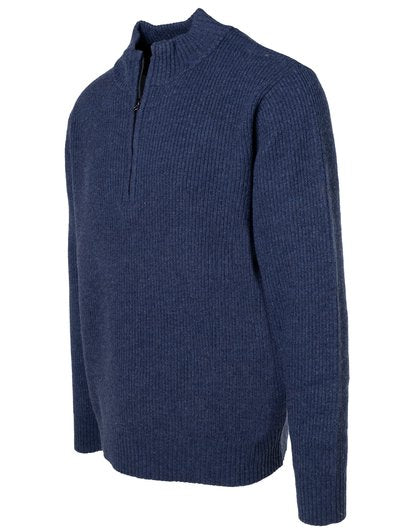 Wool Blend Ribbed 1/4 Zip