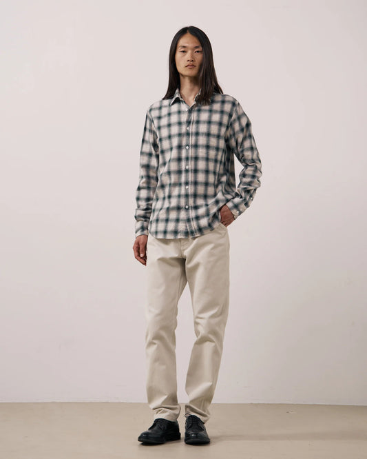 Paul Checked Flannel Shirt | Natural & Green