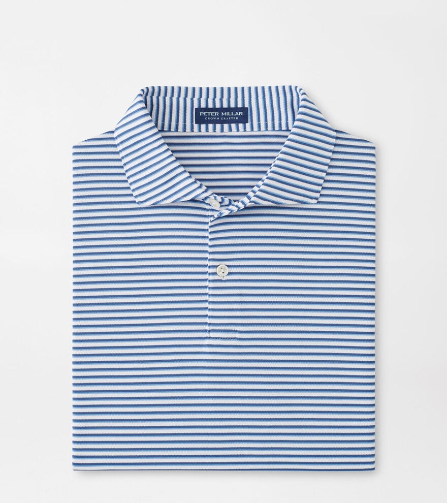Tempo Perf Polo | White/Ocean Blue