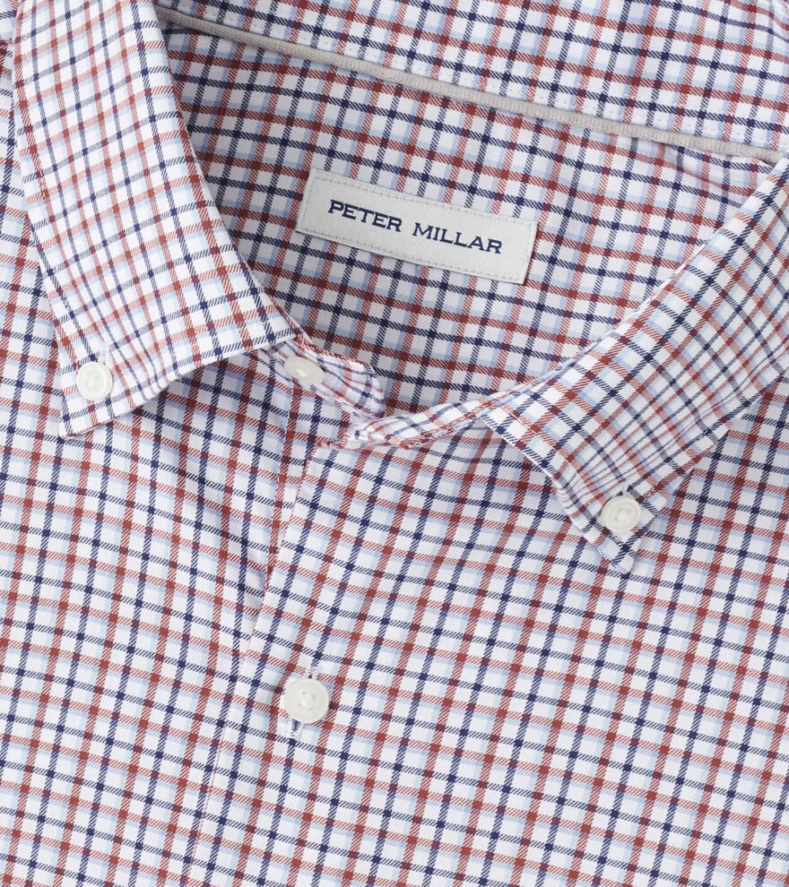 Julian Crown Lite Cotton-Stretch Sport Shirt | Navy