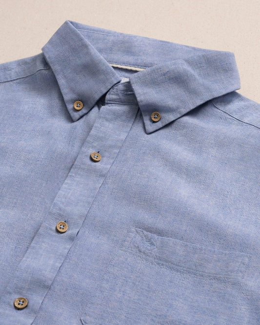 Sunset Ridge Solid Sportshirt | Tide Blue