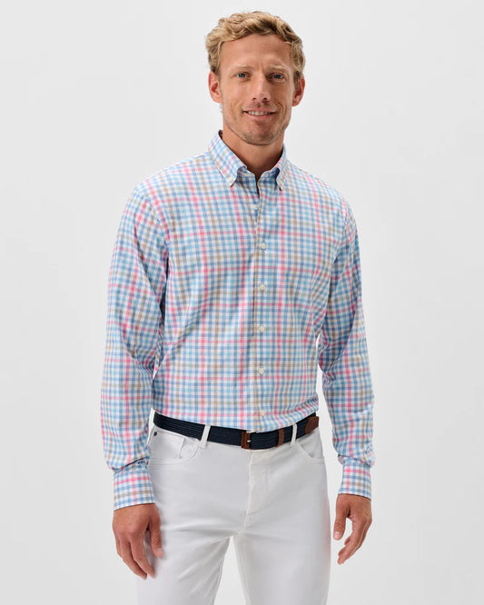 Yosef Perf Button Down Shirt | Navy