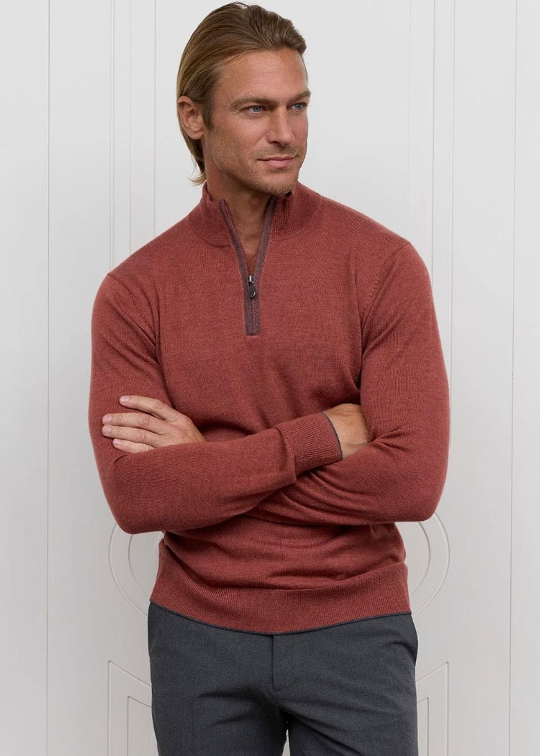 The Palmer 1/4 Zip | Cinnamon
