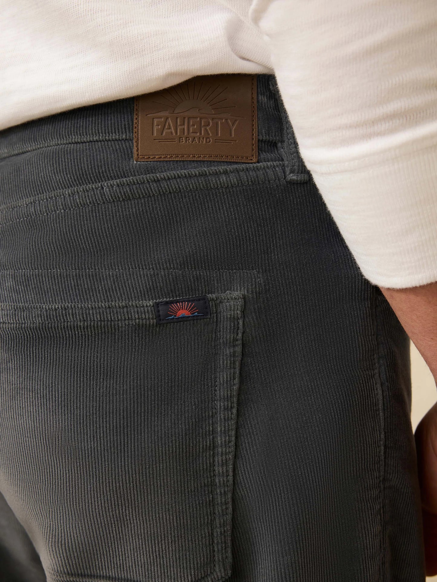 Stretch Terry Cord Five-Pocket Pant | Steel River