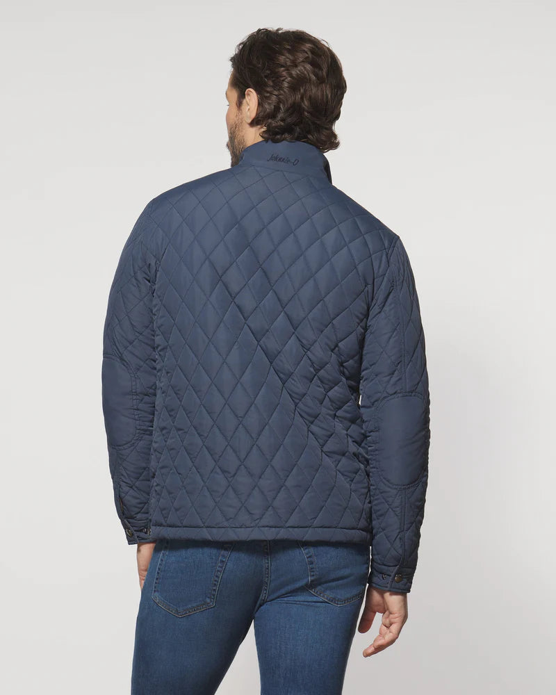 Juno Quilted Snap Jacket | Navy