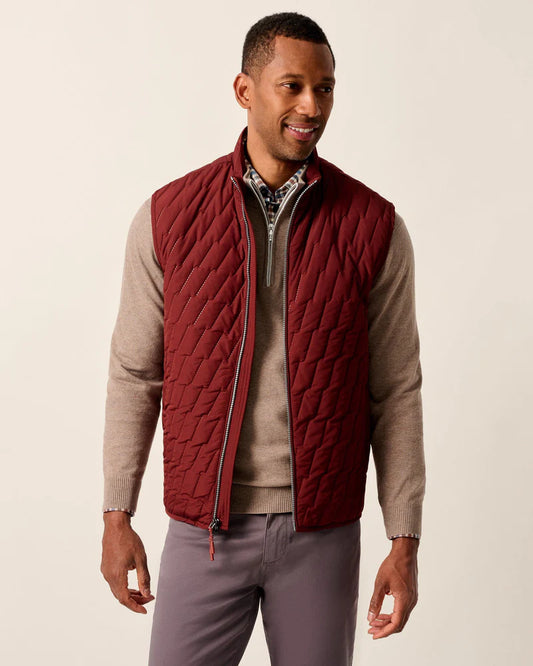 Belfry Quilted Puffer Vest | Dark Maroon
