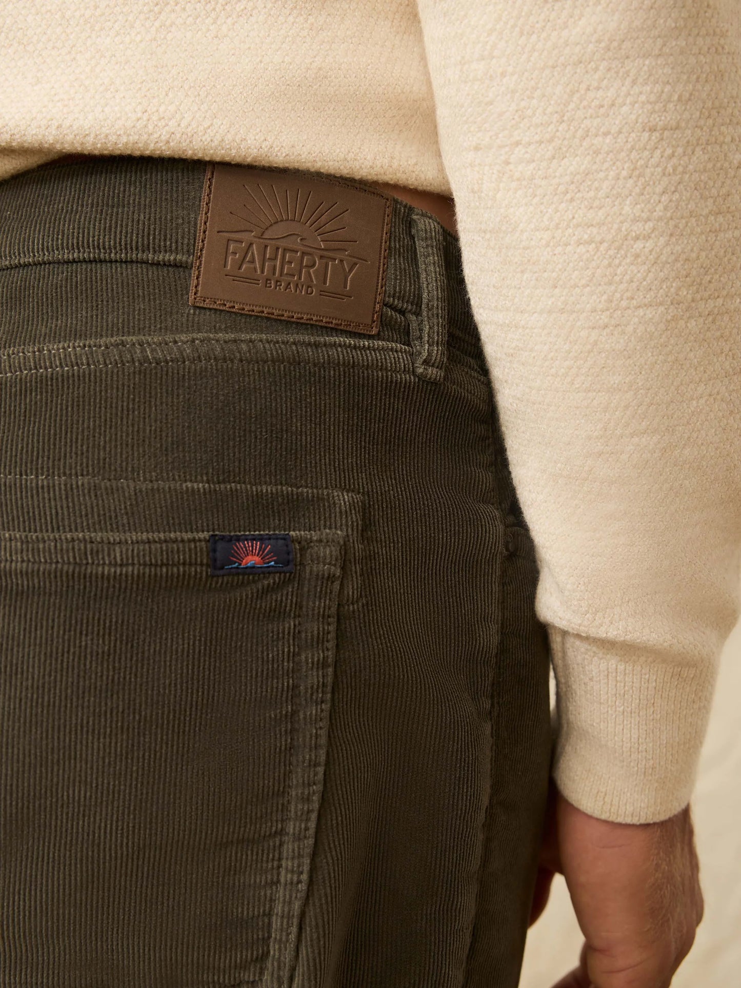Stretch Terry Cord Five-Pocket Pant | Mountain Forest