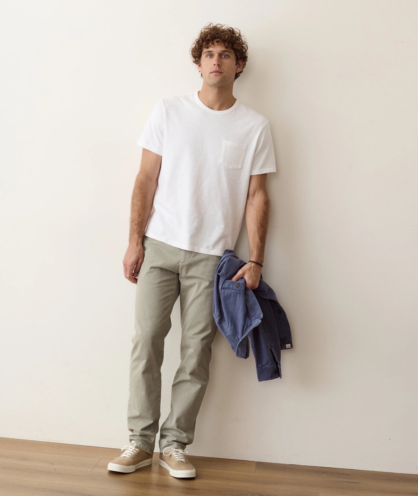 Luxe Slub Pocket Tee | White