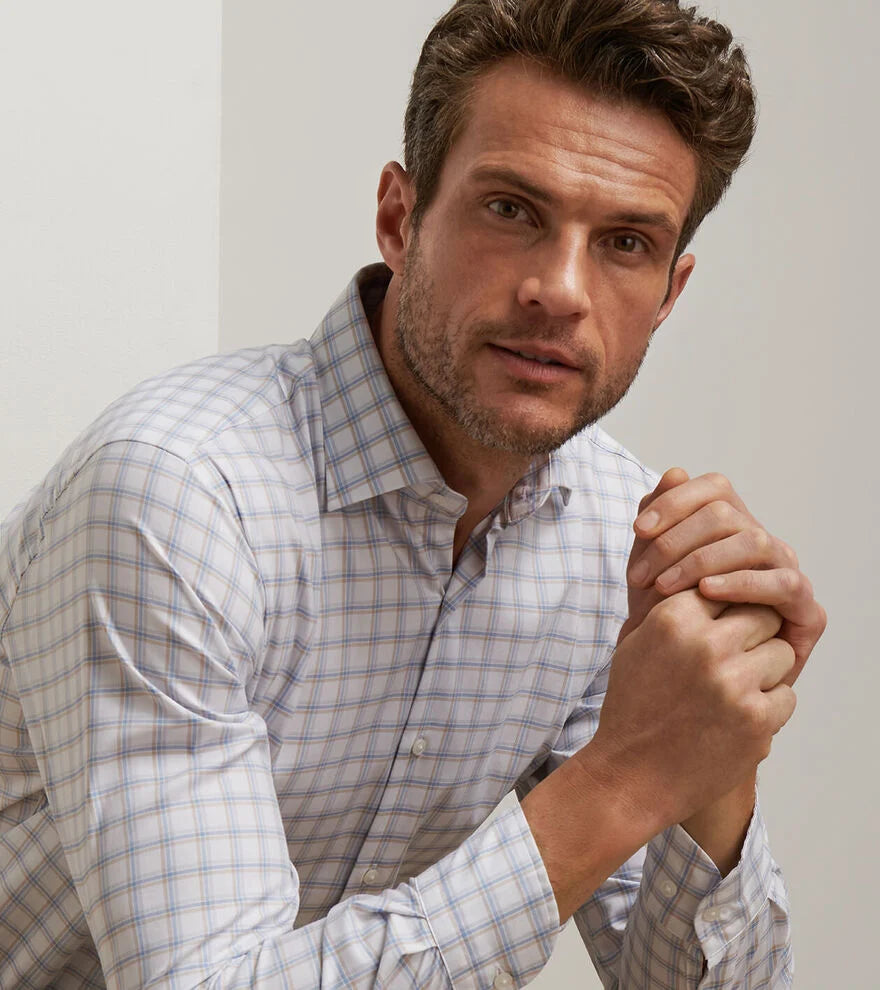 Lenox Crown Lite Cotton Stretch Sport Shirt | White