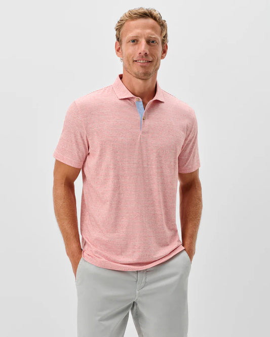 Thatcher Polo | Slate Rose Stripe