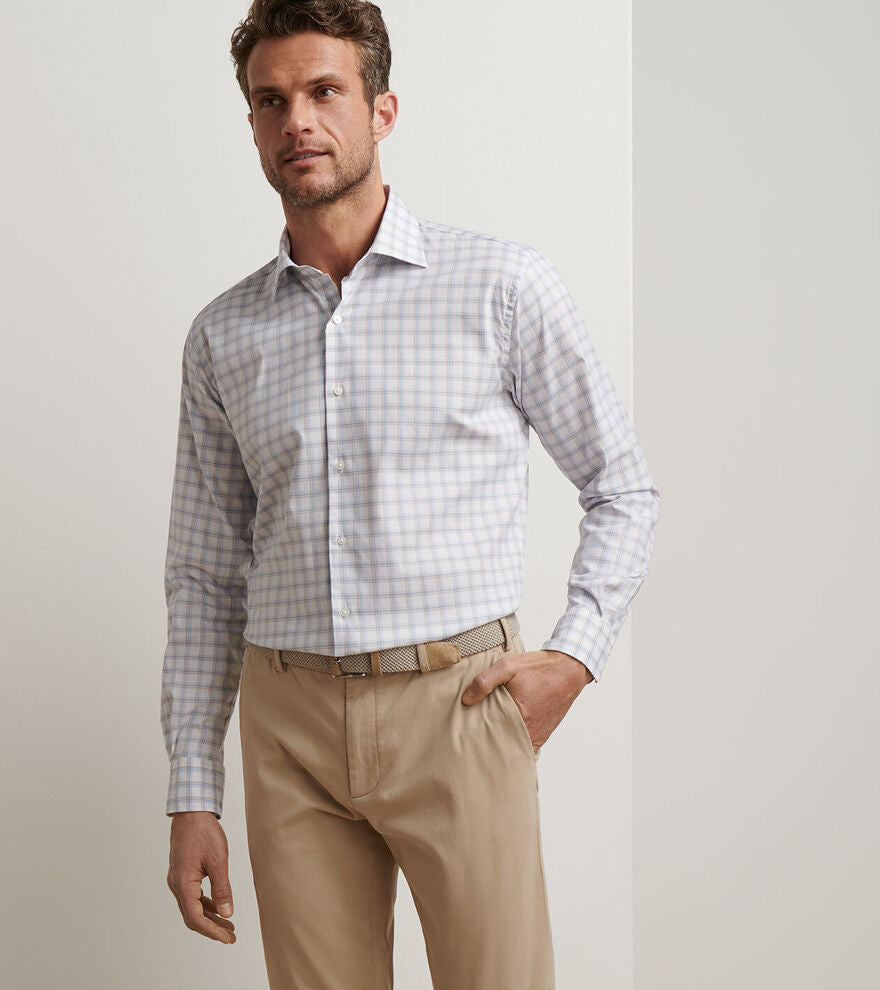 Lenox Crown Lite Cotton Stretch Sport Shirt | White