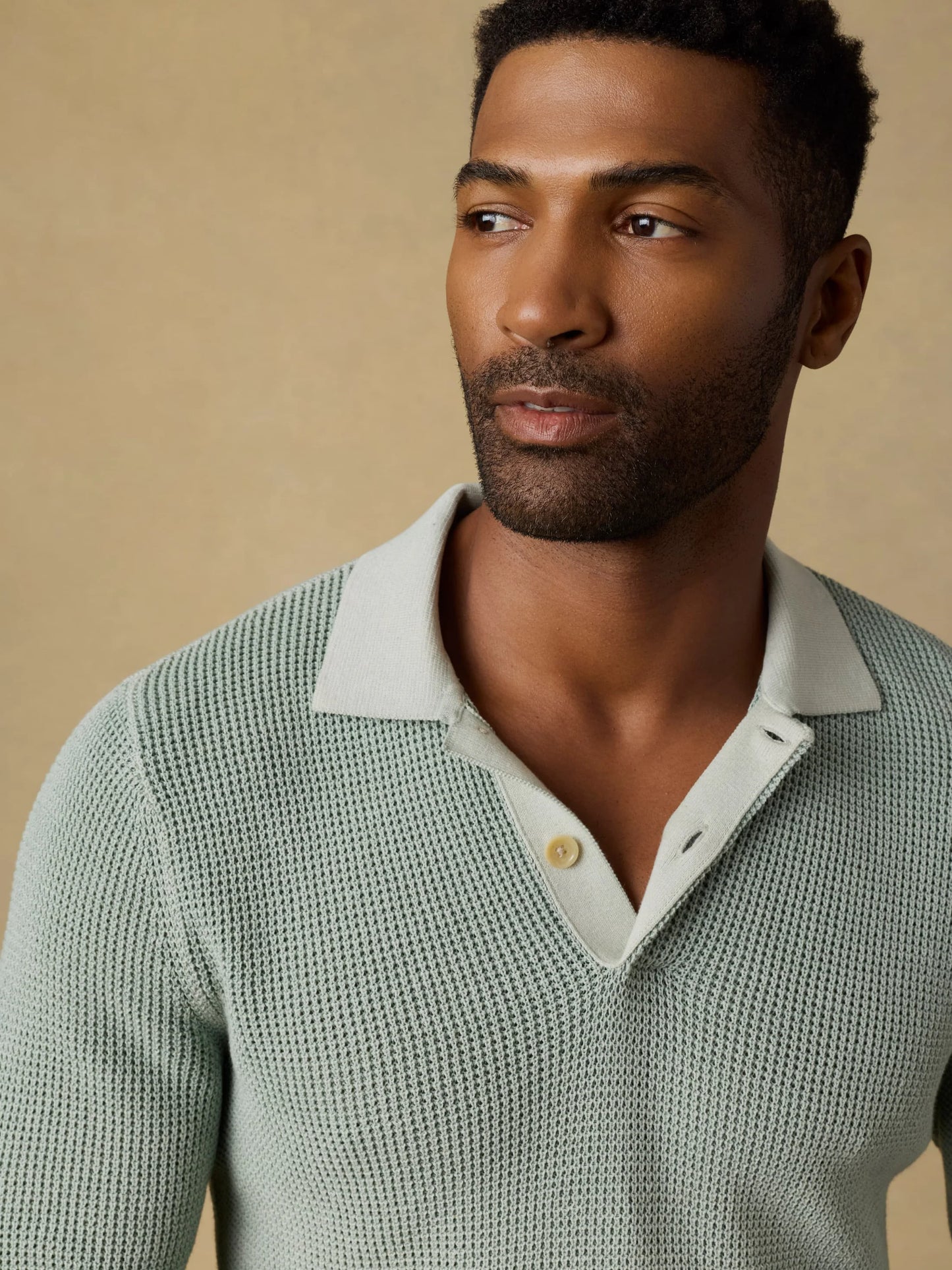 LS Sunwashed Sweater Polo | Sea Break