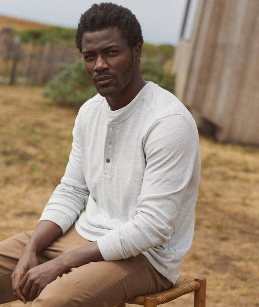 Pacifica Stretch Henley | Light Grey