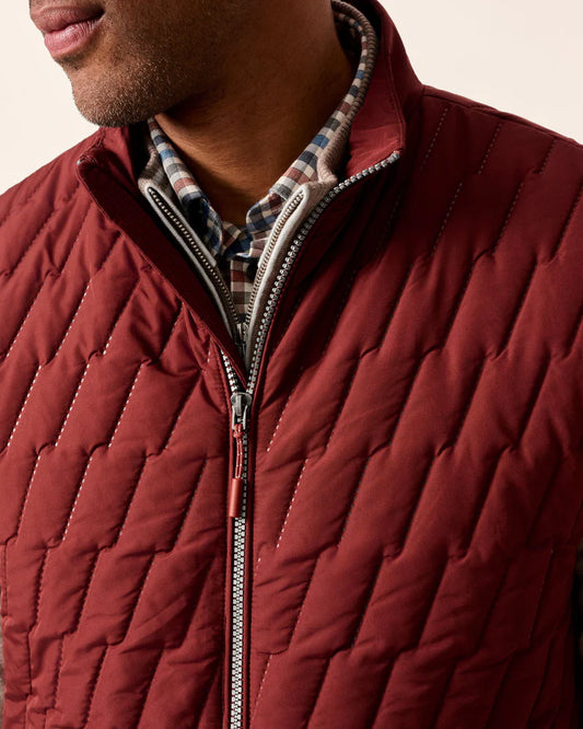 Belfry Quilted Puffer Vest | Dark Maroon