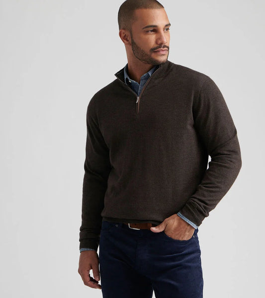Autumn Crest Suede Trim 1/4 Zip | French Press