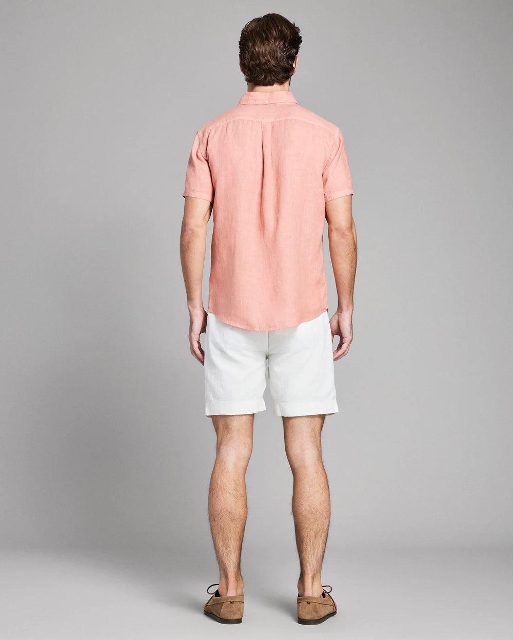 Linen Tuscumbia Button Down Shirt | Salmon