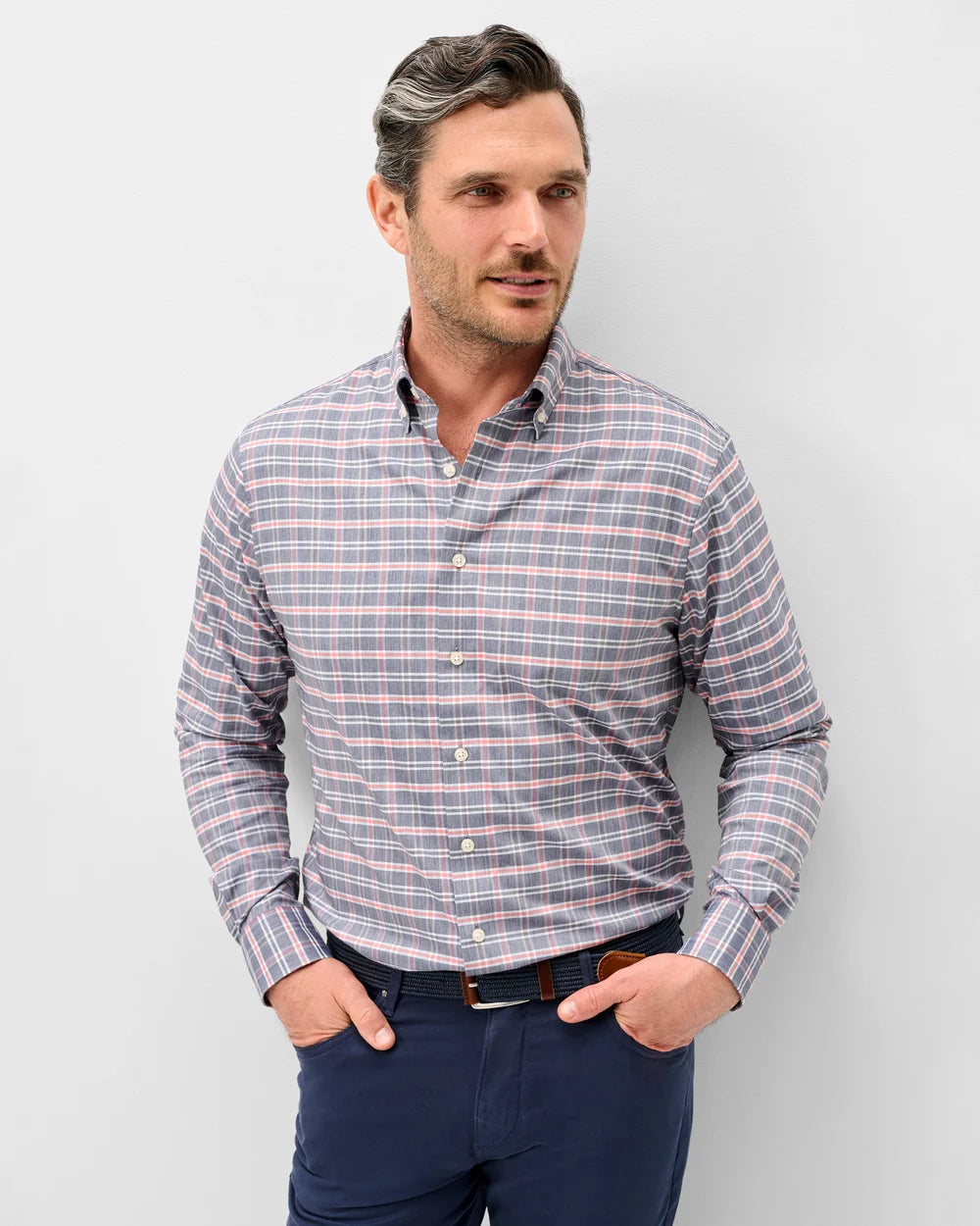 Basswood Plaid Shirt | Navy