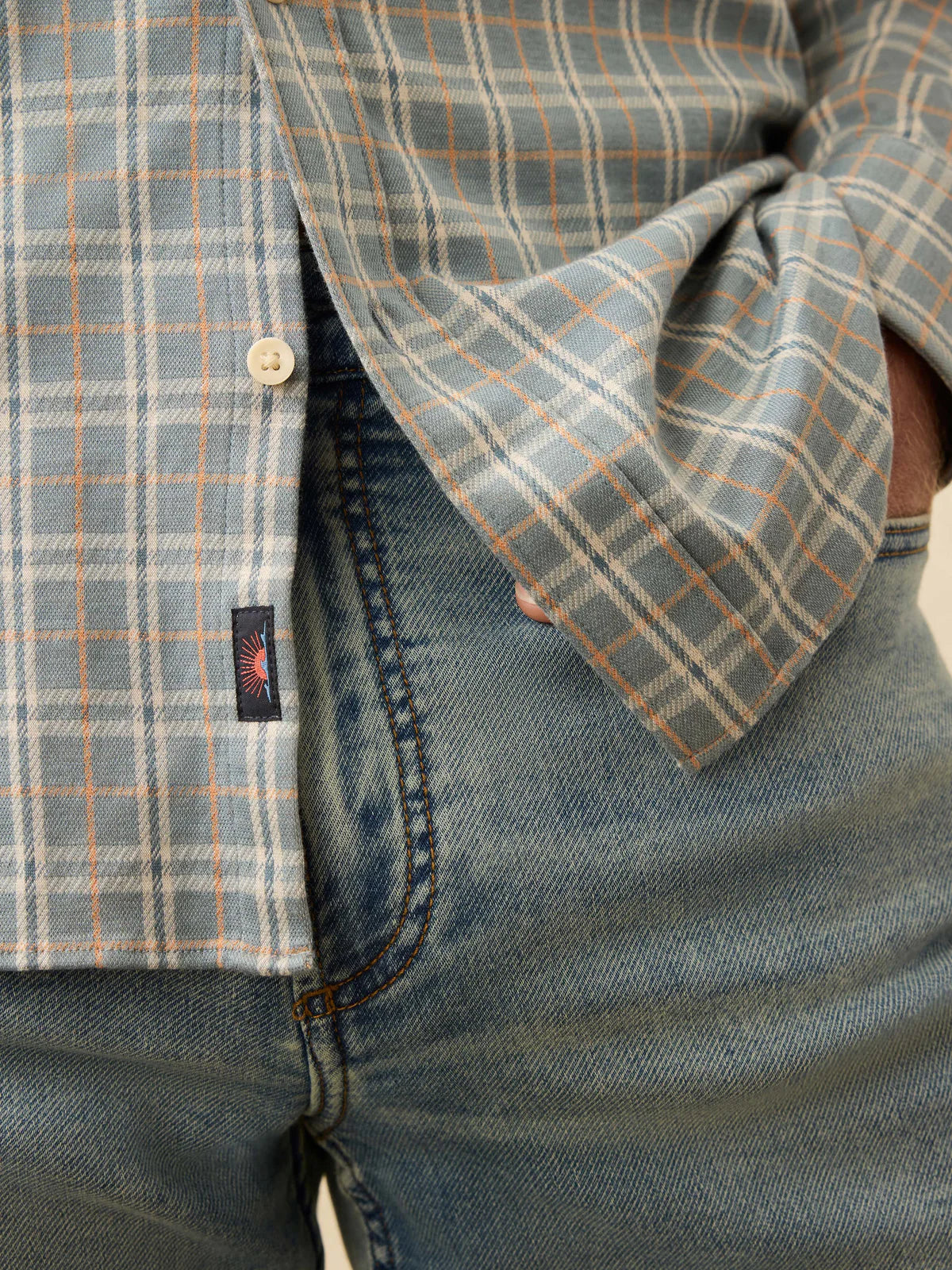 Coastline Knit Shirt | Autumn Storm Plaid