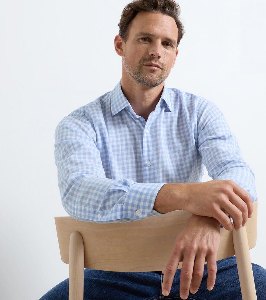 Breeze Cotton Lyocell Sport Shirt | Bluebird